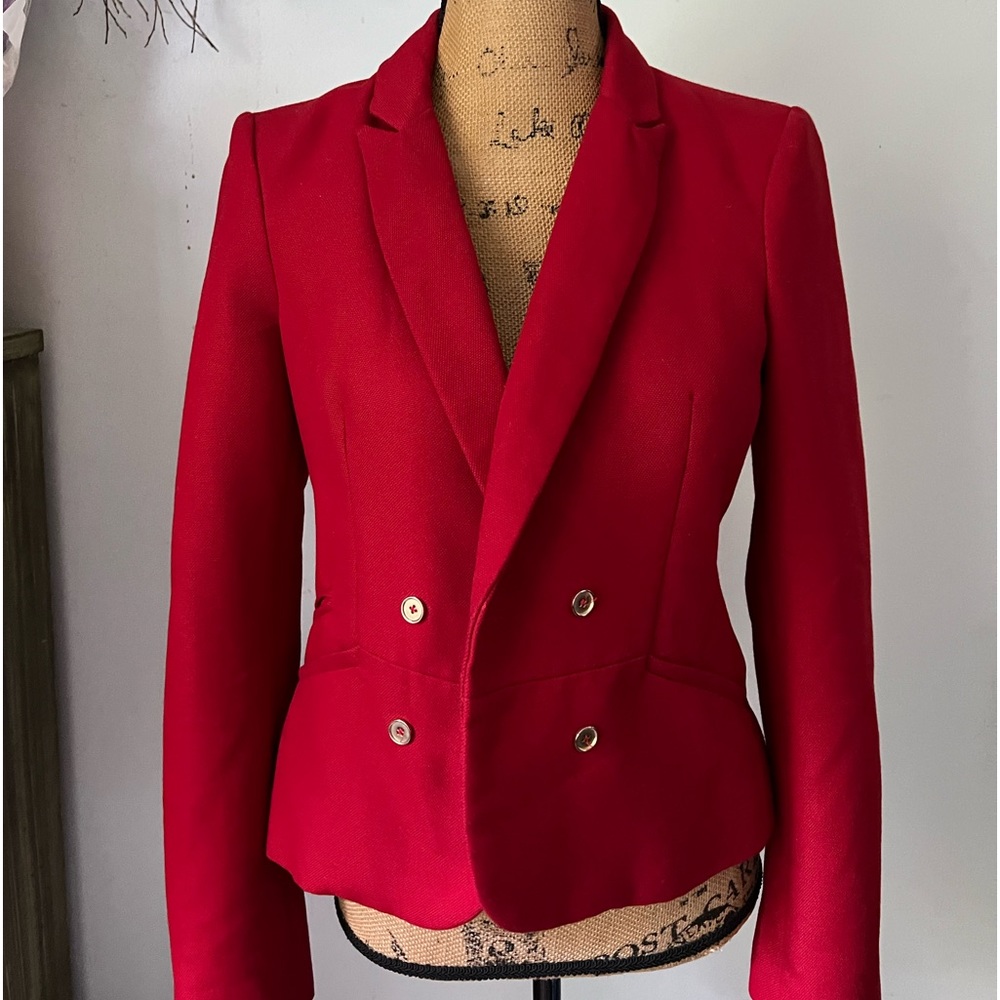Zara Blazer Red. Size Large (Runs small, more like a medium)Like JCREW SCHOOLBOY